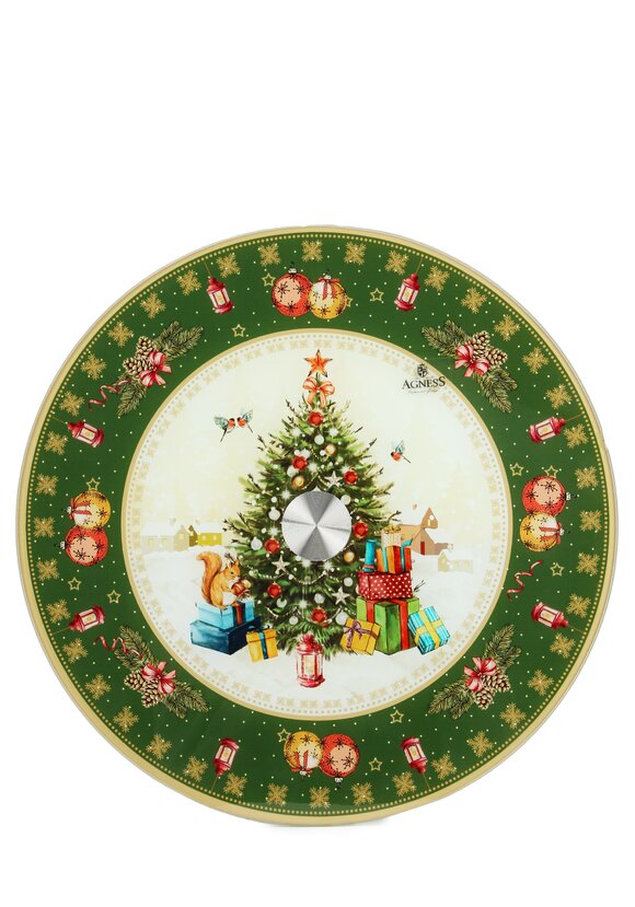 Тортовница вращающаяся Новогодняя коллекция шир.  580, рис. 1