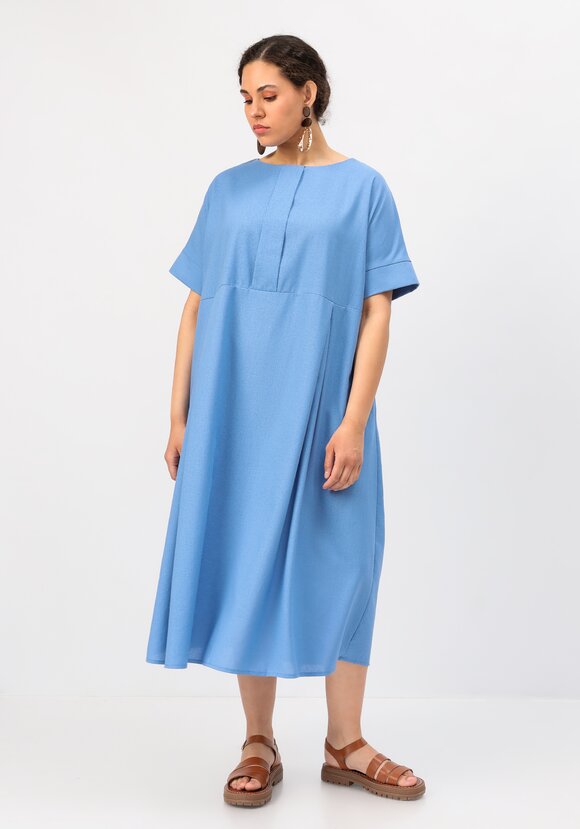 Платье свободного кроя с мягкими складками шир.  580, рис. 15