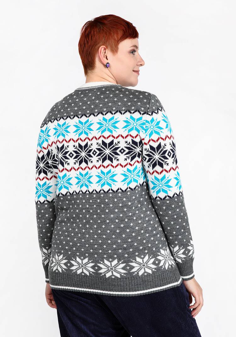 Джемпер Морозный узор шир.  750, рис. 6
