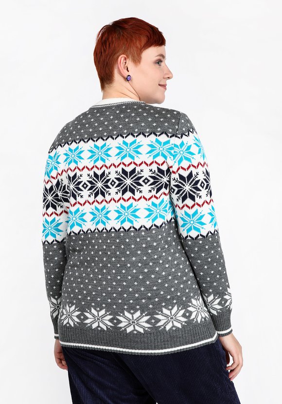 Джемпер Морозный узор шир.  580, рис. 6
