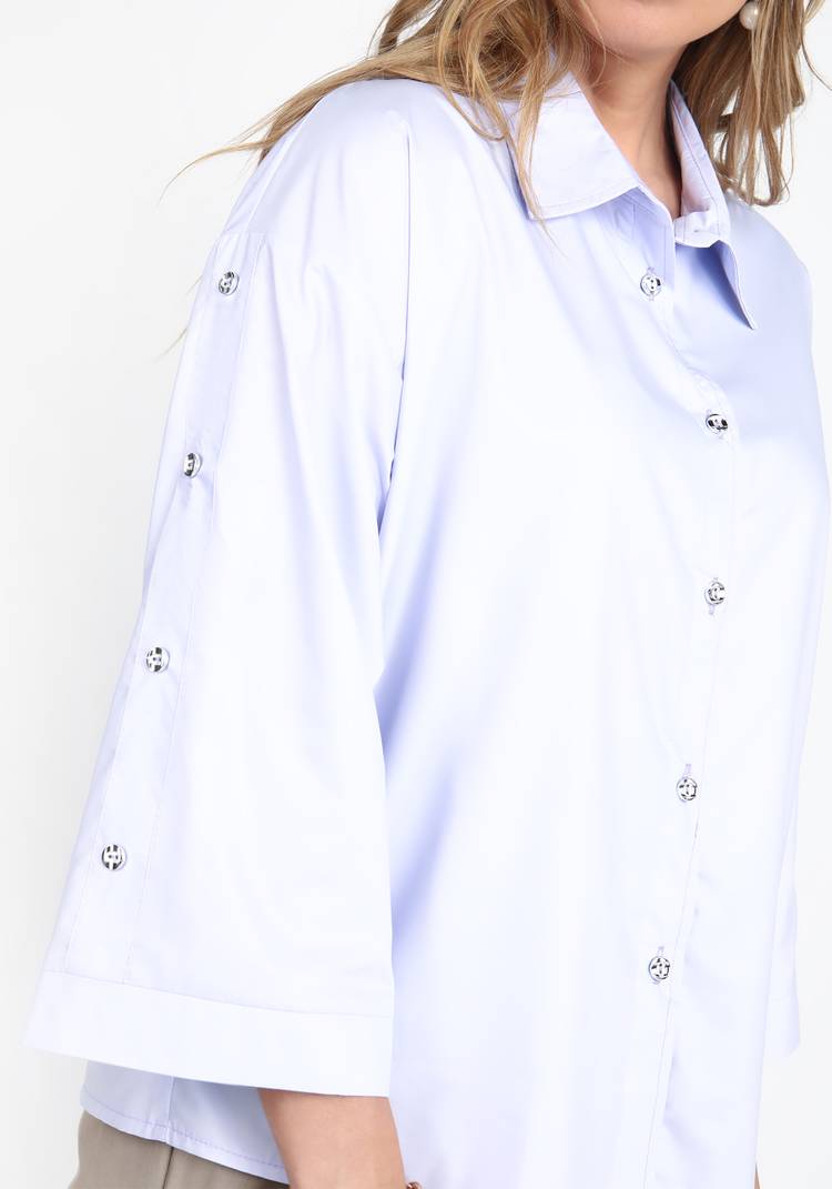 Блуза с пуговками на рукавах шир.  750, рис. 2