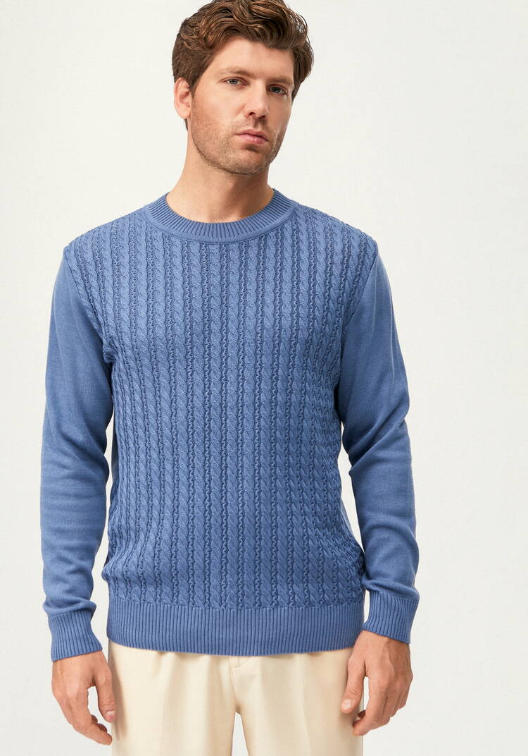 Джемпер с косами на передней полочке шир.  750, рис. 4