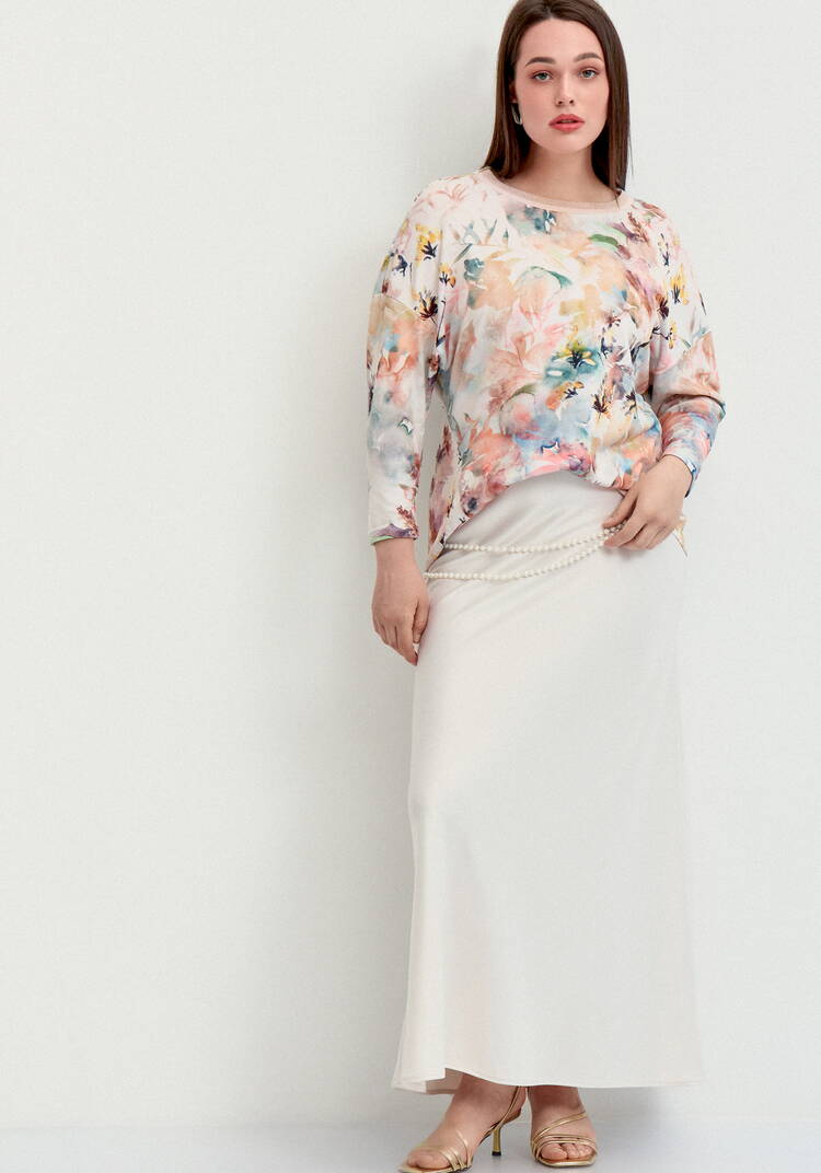 Джемпер оверсайз с акварельным рисунком шир.  750, рис. 16