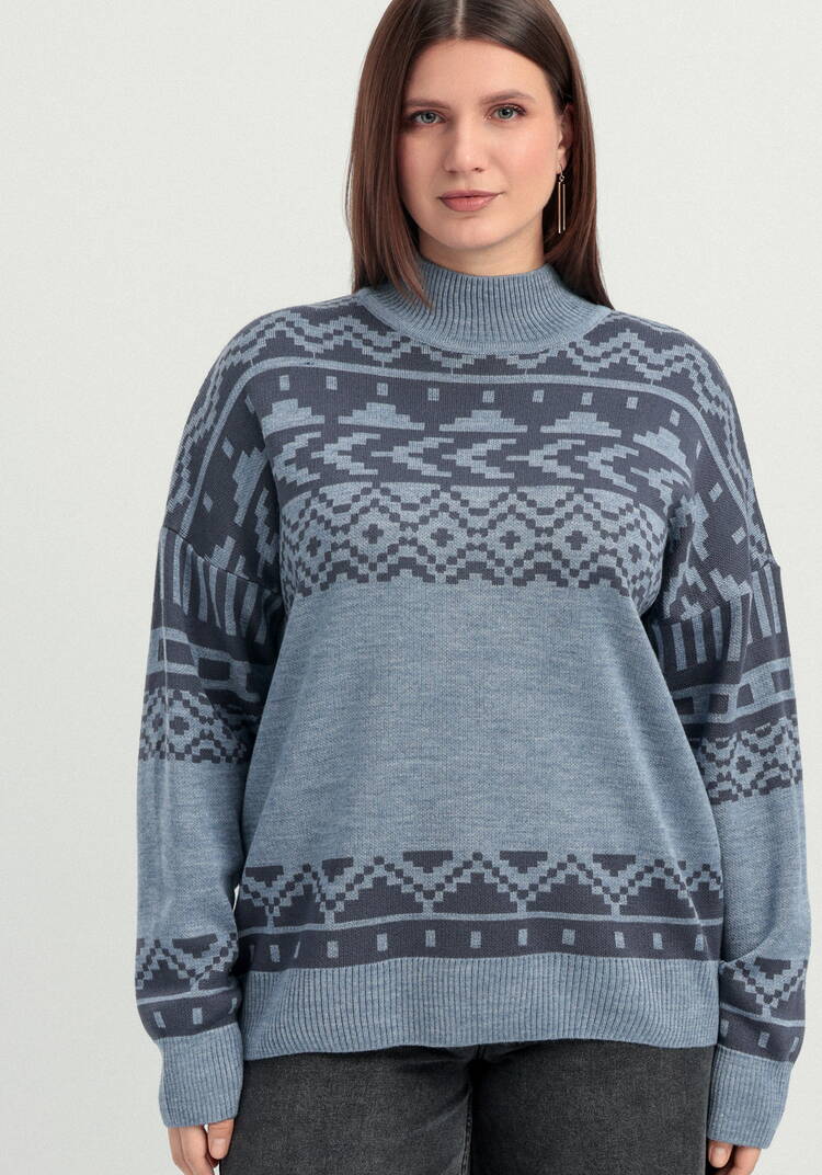 Свитер с геометрическим орнаментом шир.  750, рис. 12