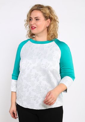 Свитшот с вставкой из жаккарда