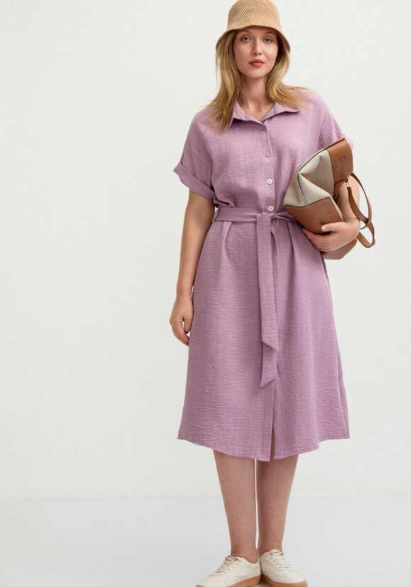 Платье со спущенным плечом А-силуэта шир.  580, рис. 24