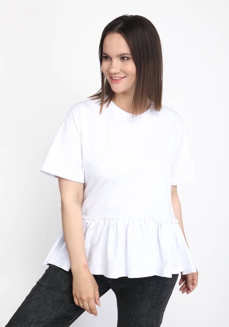 Блуза с рюшей по низу шир.  750, рис. 5