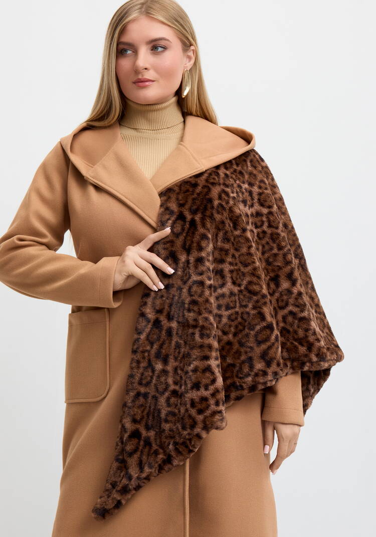 Платок меховой Леопард шир.  750, рис. 1