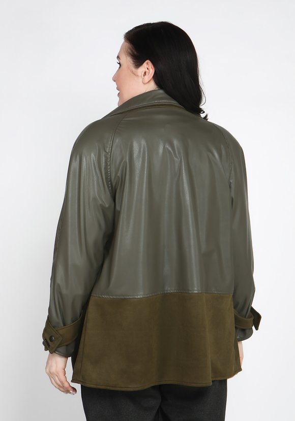 Куртка из экокожи на молнии шир.  580, рис. 15