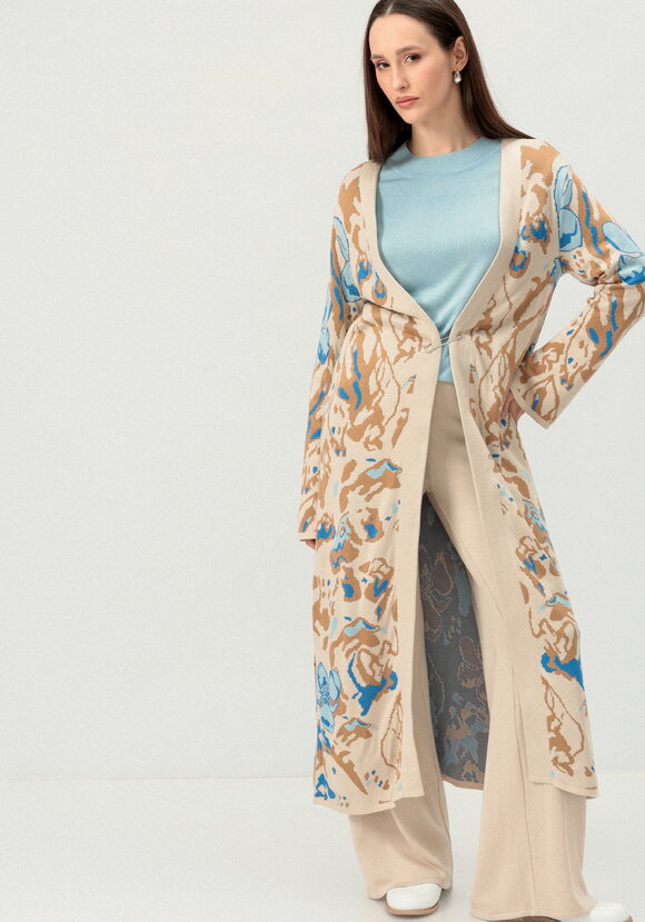 Кардиган с цветочным дизайном шир.  580, рис. 26