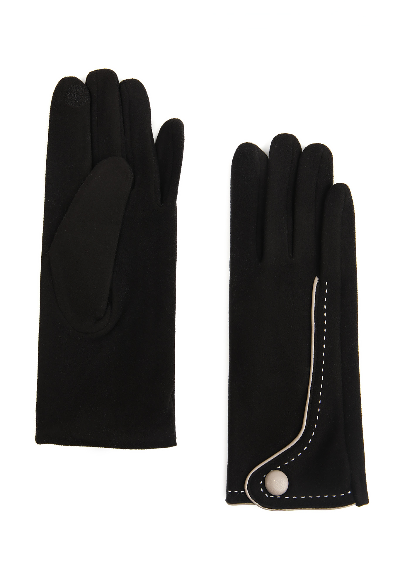 Перчатки с контрастным кантом GalaGrosso, размер универсальный, цвет сиреневый