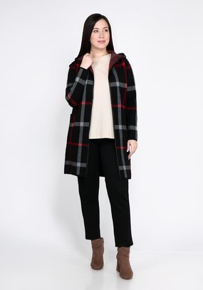 Стильное полупальто в клетку