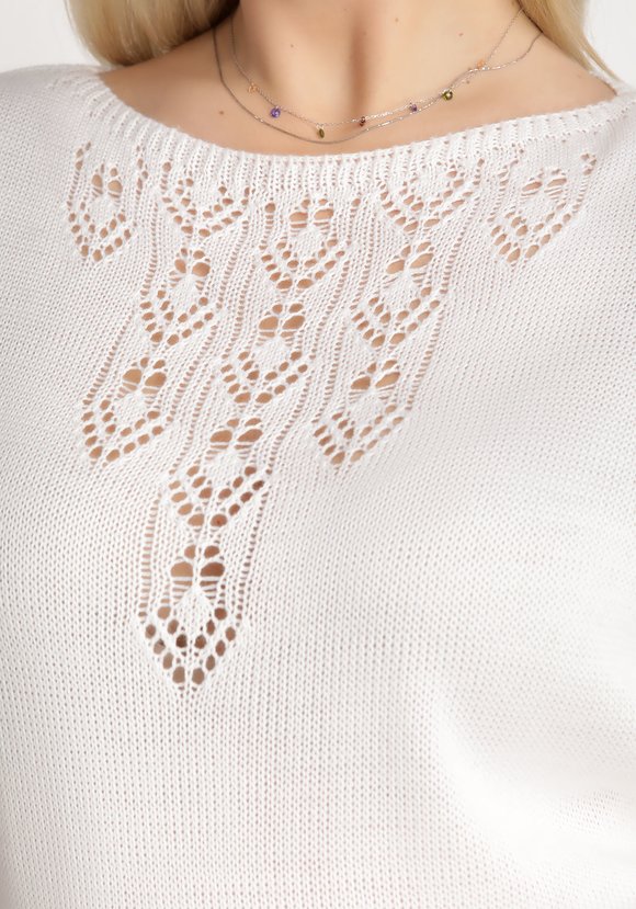 Блуза вязаная двухсторонняя шир.  580, рис. 4