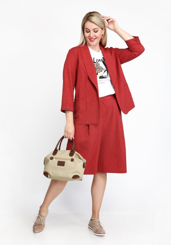 Жакет классический однобортный шир.  580, рис. 18