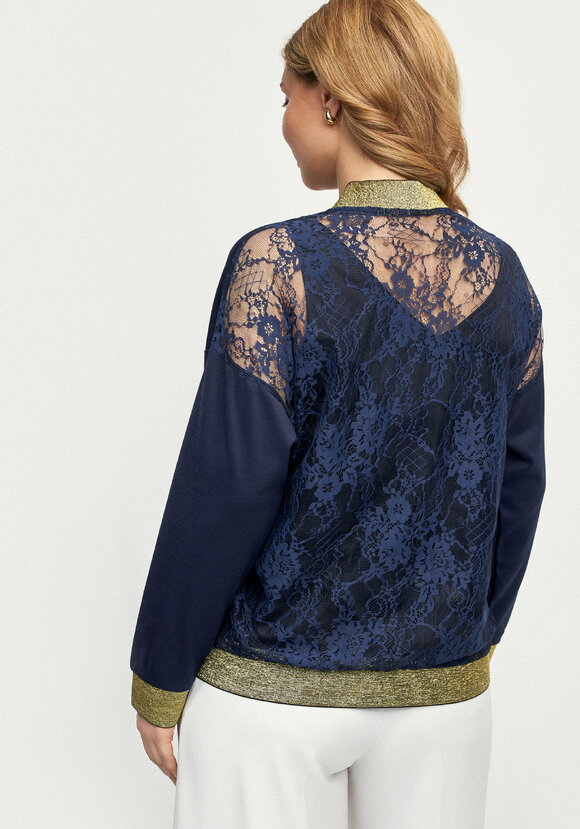 Бомбер трикотажный с ажурной спинкой шир.  580, рис. 19