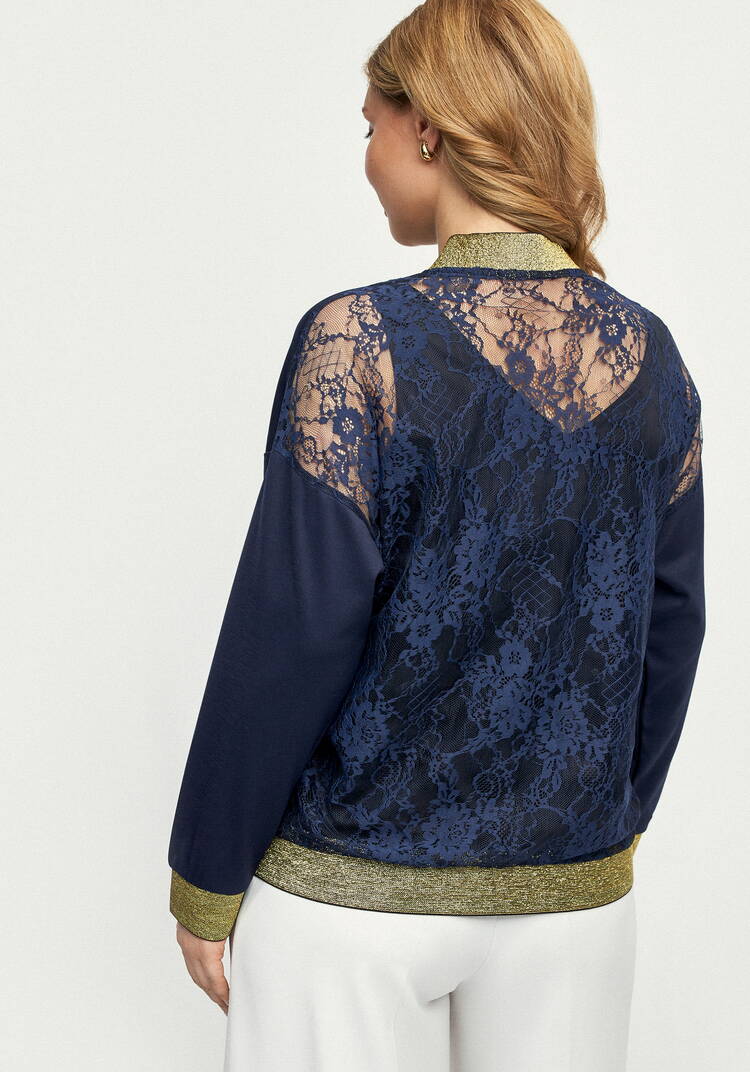 Бомбер трикотажный с ажурной спинкой шир.  750, рис. 19