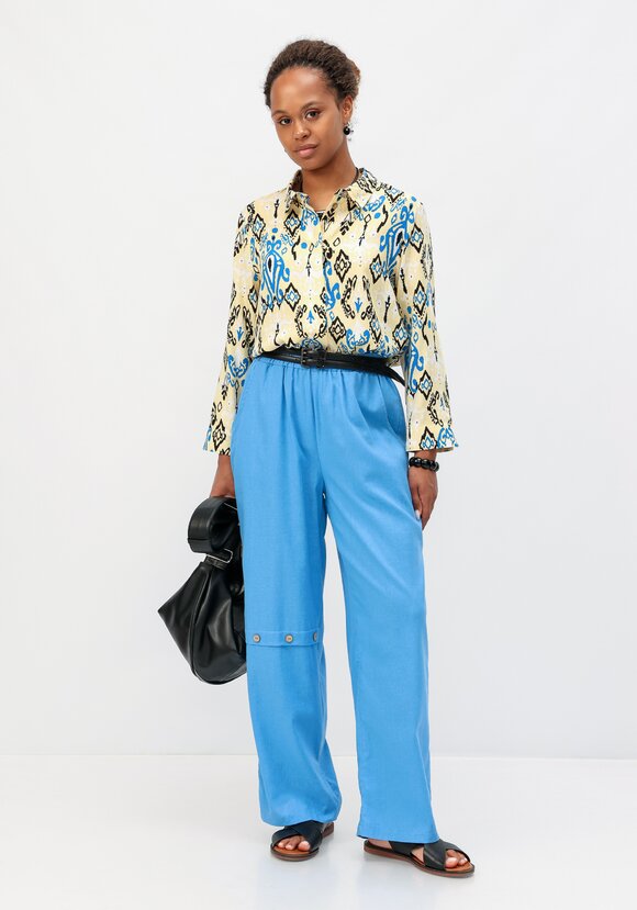 Брюки с декоративной планкой шир.  580, рис. 8