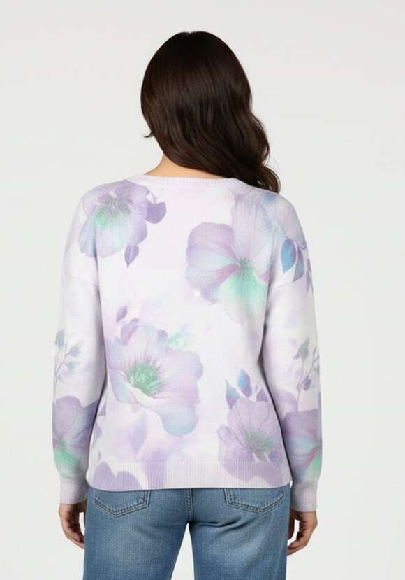 Блуза трикотажная с принтом в стразах шир.  580, рис. 3