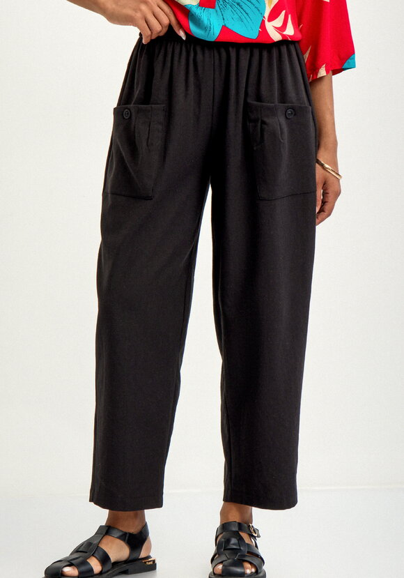 Брюки изо льна с карманами шир.  580, рис. 2