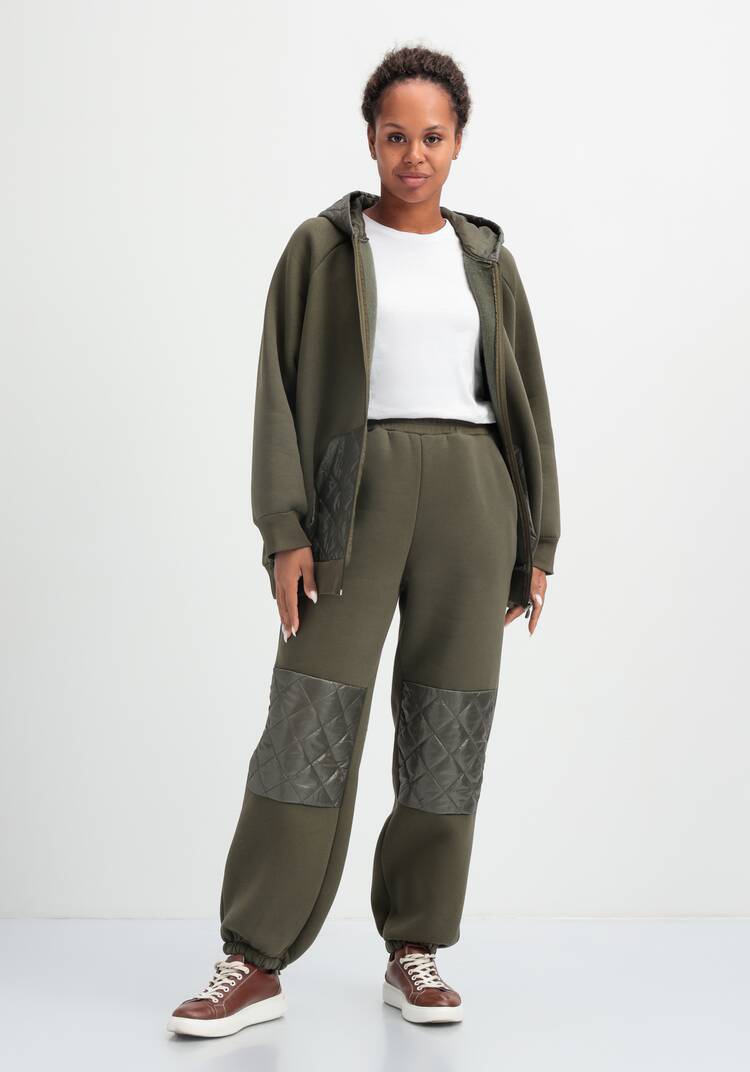 Брюки со вставками из стёганой ткани шир.  750, рис. 18