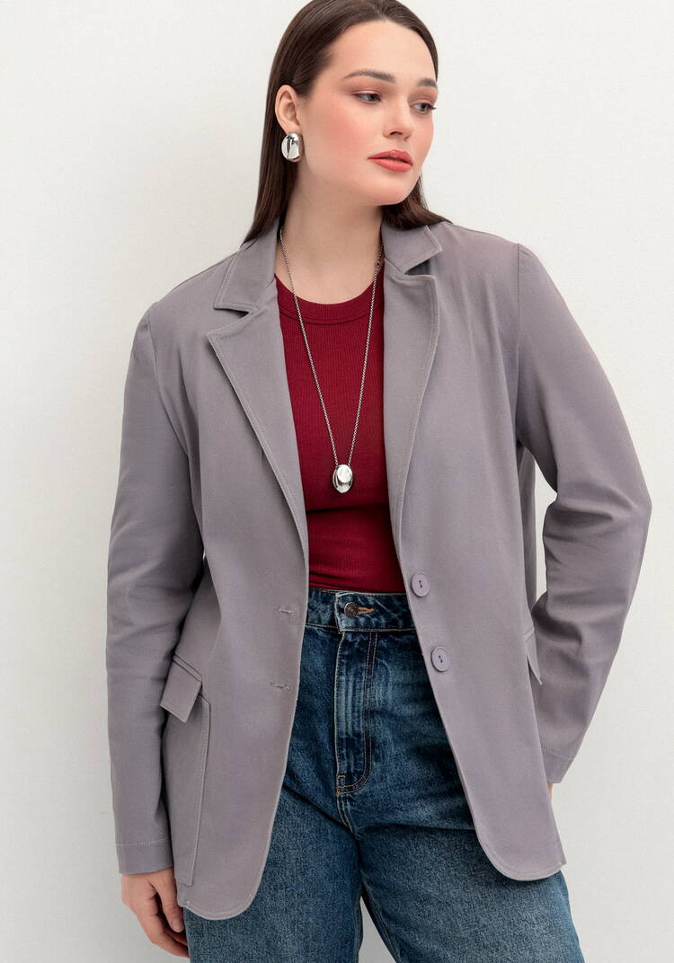 Пиджак из джинсы с карманами шир.  750, рис. 9