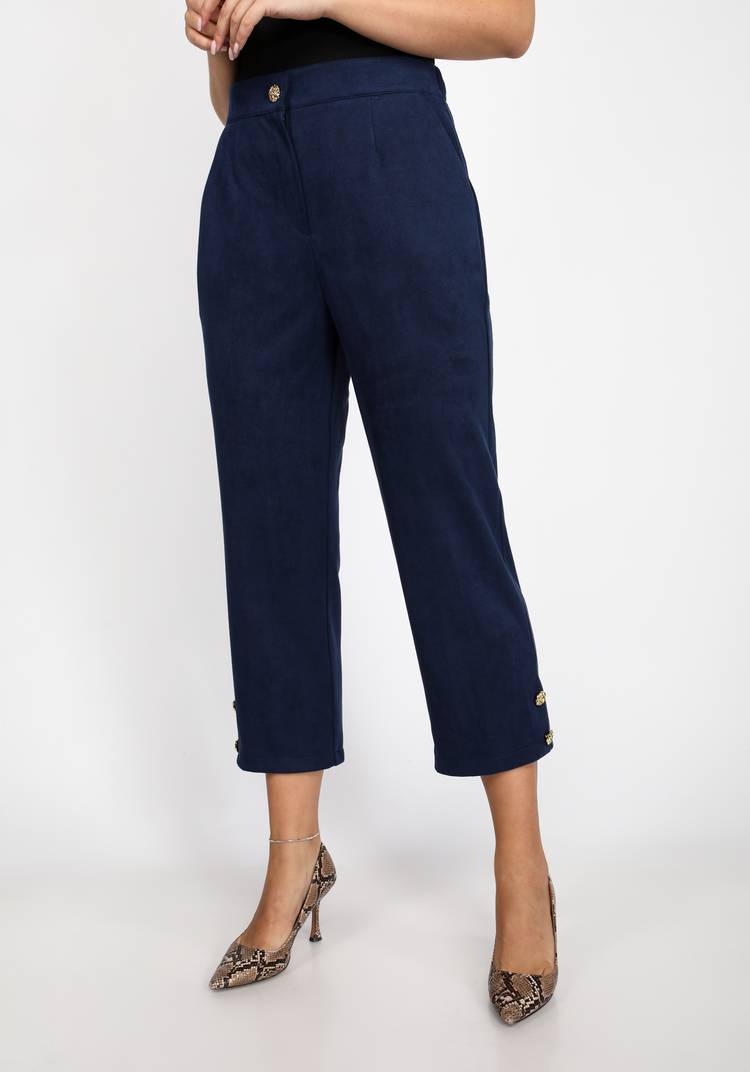 Брюки с декоративными пуговицами и карманами шир.  750, рис. 5