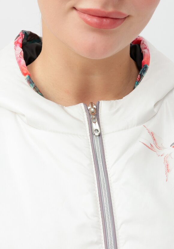 Куртка с цветочным принтом Агнесса шир.  580, рис. 5