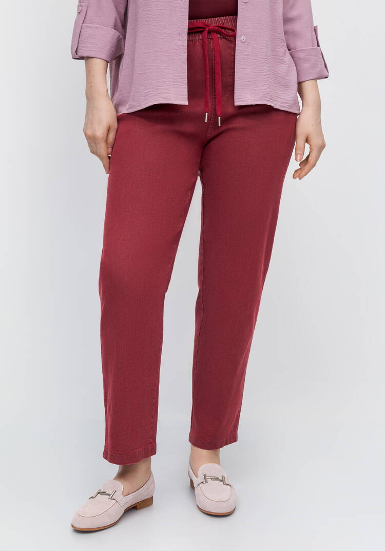 Джинсы цветные с резинкой по поясу шир.  750, рис. 2