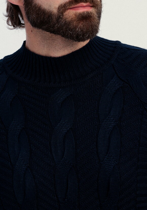 Джемпер мужской с фактурными косами шир.  580, рис. 5