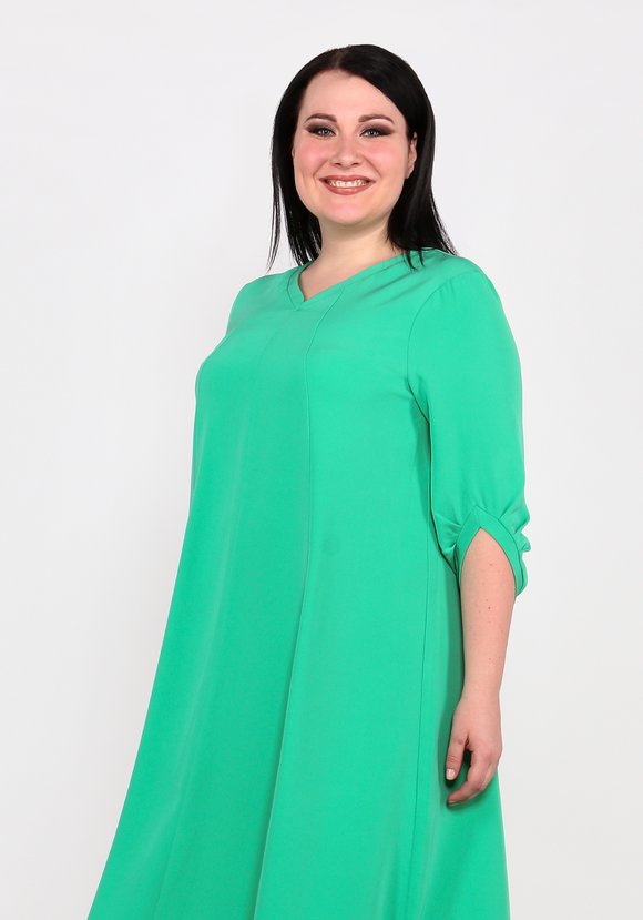 Платье свободного кроя с V-образным вырезом шир.  580, рис. 9