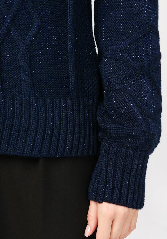 Свитер женский в технике араны с метанитью шир.  580, рис. 11