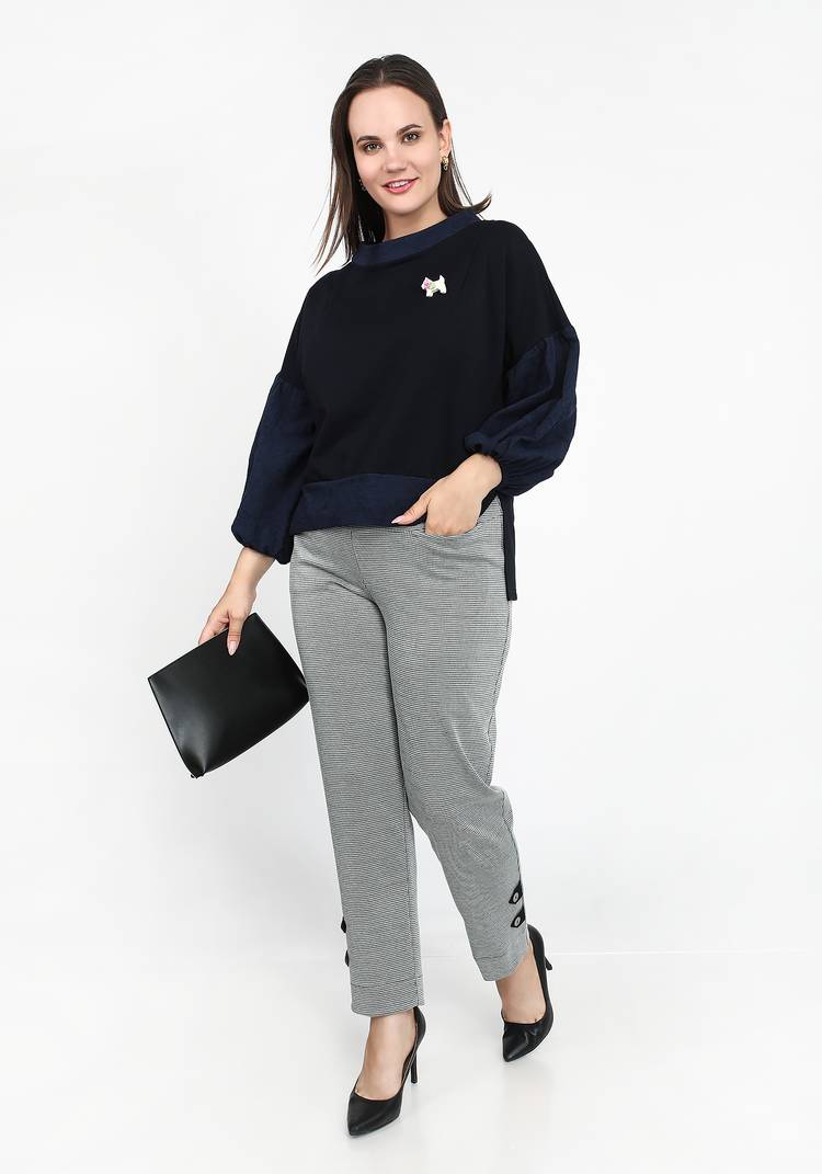 Джемпер из двух видов ткани шир.  750, рис. 3