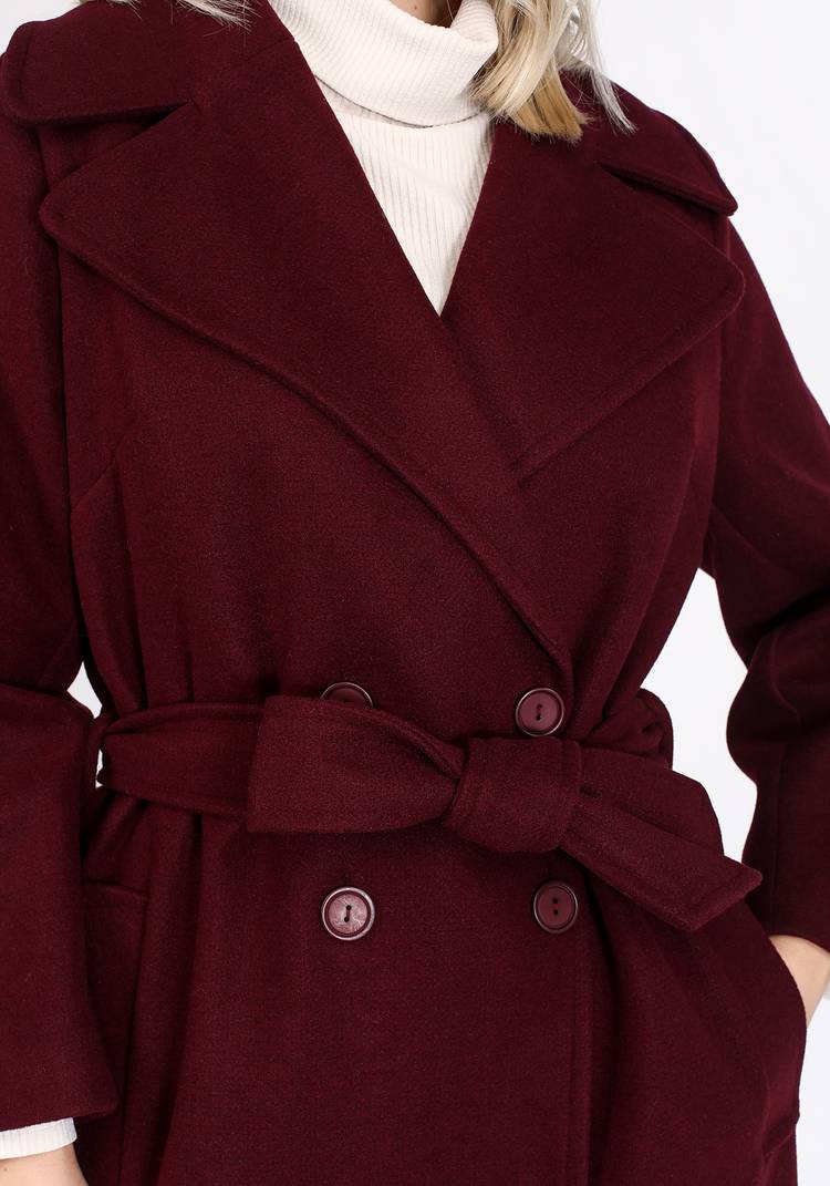 Пальто с поясом и английским воротником шир.  750, рис. 9