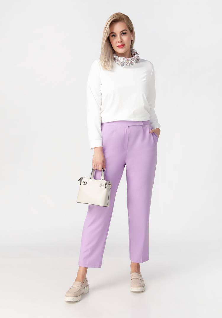 Джемпер с контрастным воротником хомут шир.  750, рис. 19