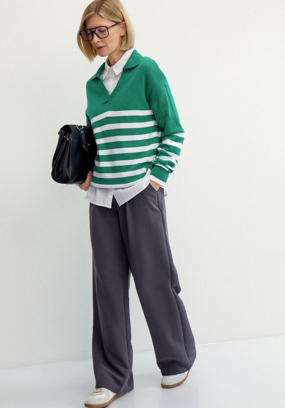 Джемпер поло в полоску шир.  580, рис. 3