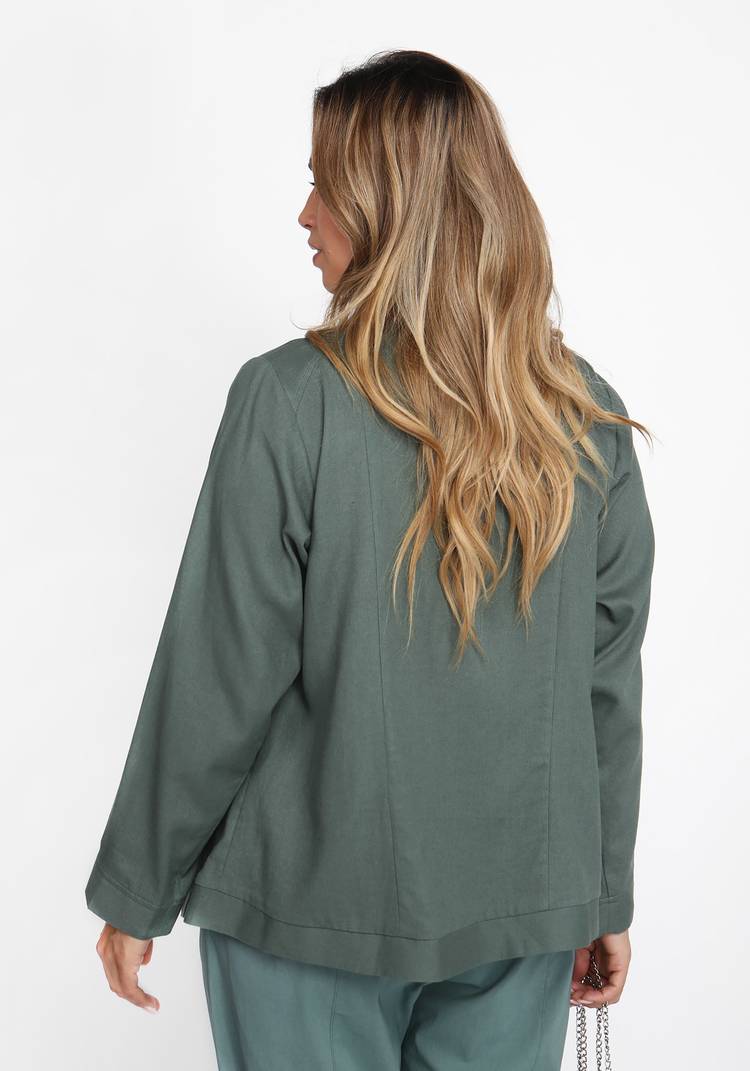 Жакет в стиле сафари на пуговицах шир.  750, рис. 3