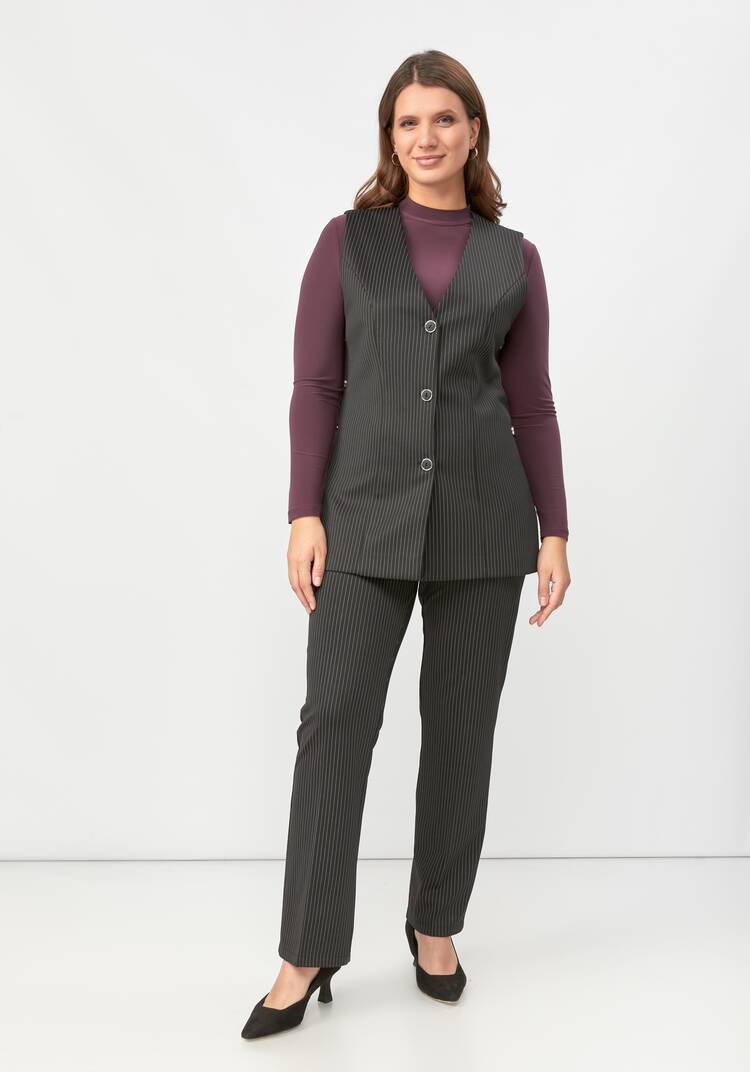 Жилет в полоску с разрезами шир.  750, рис. 9