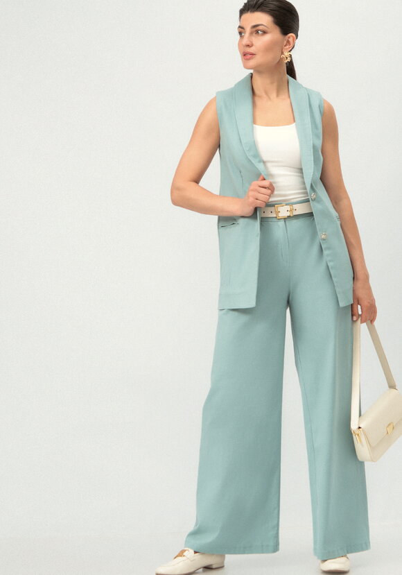 Брюки изо льна прямые шир.  580, рис. 13