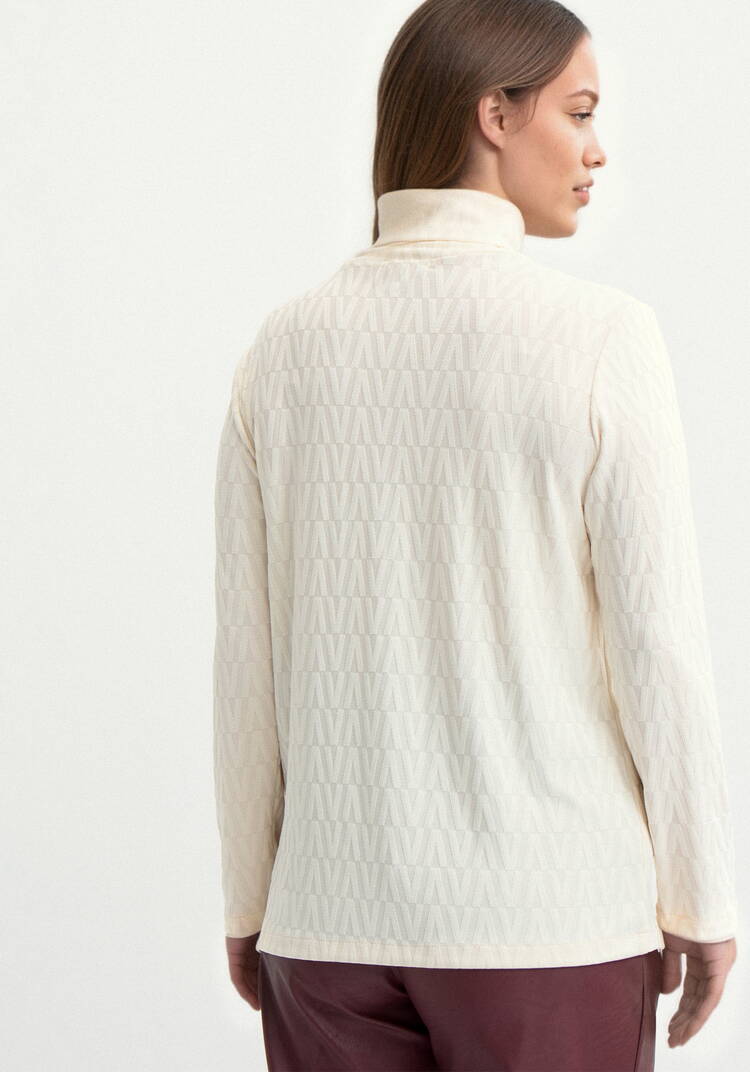 Водолазка с фактурным рисунком и воротом шир.  750, рис. 19