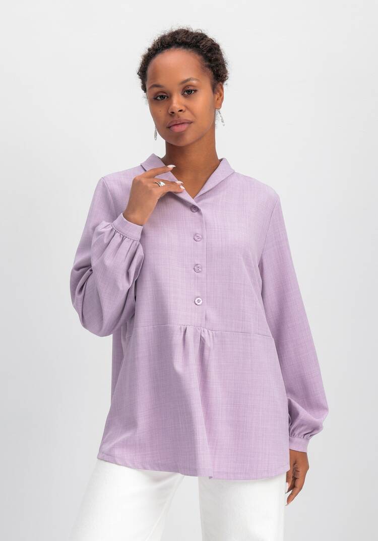 Блуза с шалевым воротом шир.  750, рис. 17