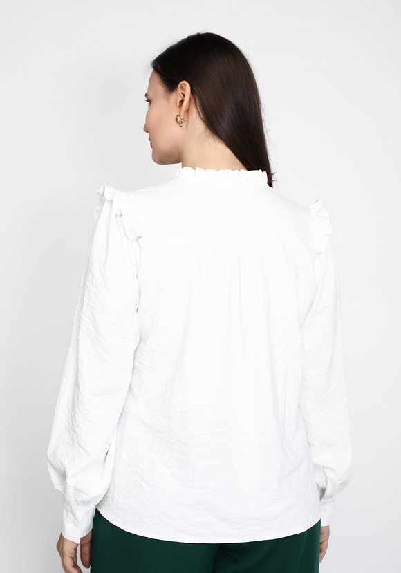 Блуза с объемными рукавами на манжетах шир.  580, рис. 6