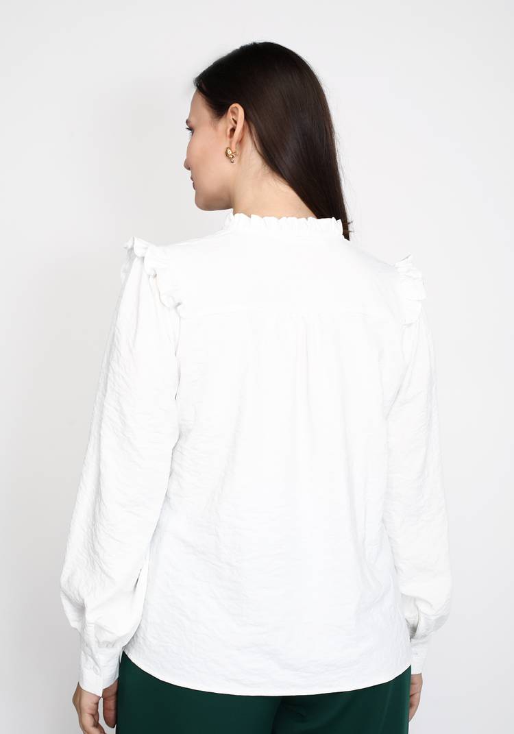 Блуза с объемными рукавами на манжетах шир.  750, рис. 6