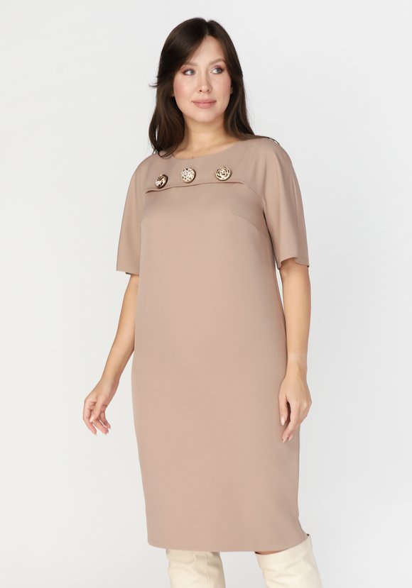 Платье с декором из пуговиц шир.  580, рис. 3