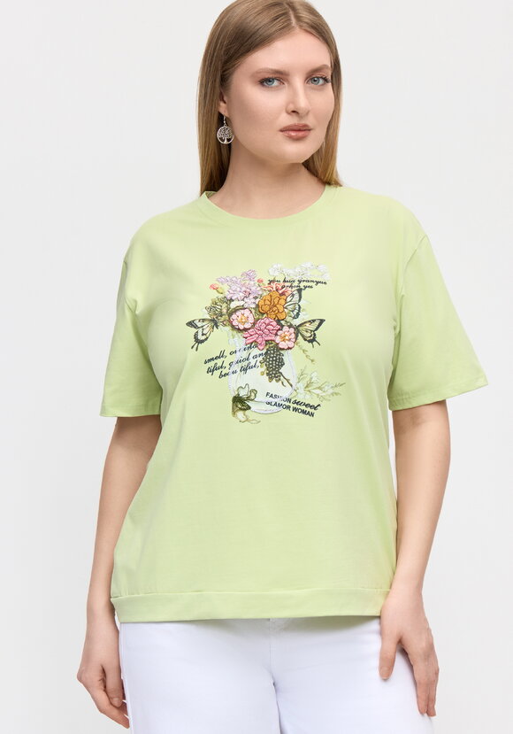 Футболка с вишивкой Флоранс шир.  580, рис. 3