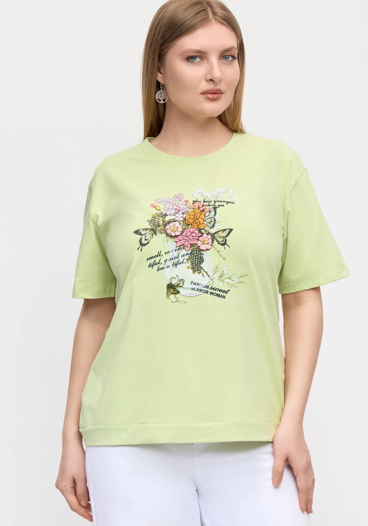 Футболка с вишивкой Флоранс шир.  750, рис. 3