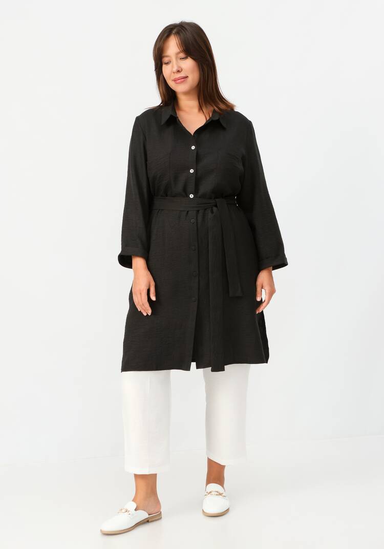 Туника с контрастными пуговицами на поясе шир.  750, рис. 16