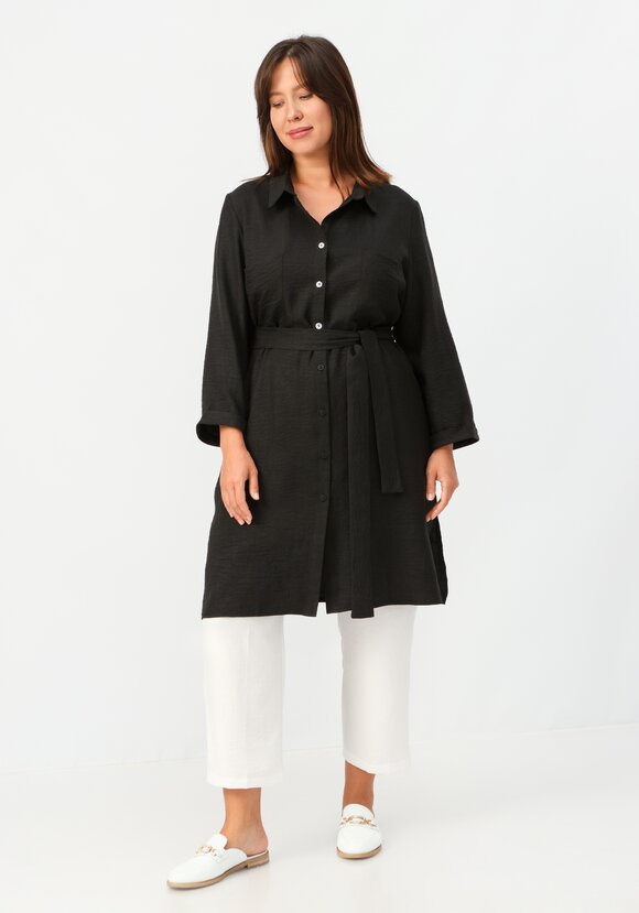 Туника с контрастными пуговицами на поясе шир.  580, рис. 16