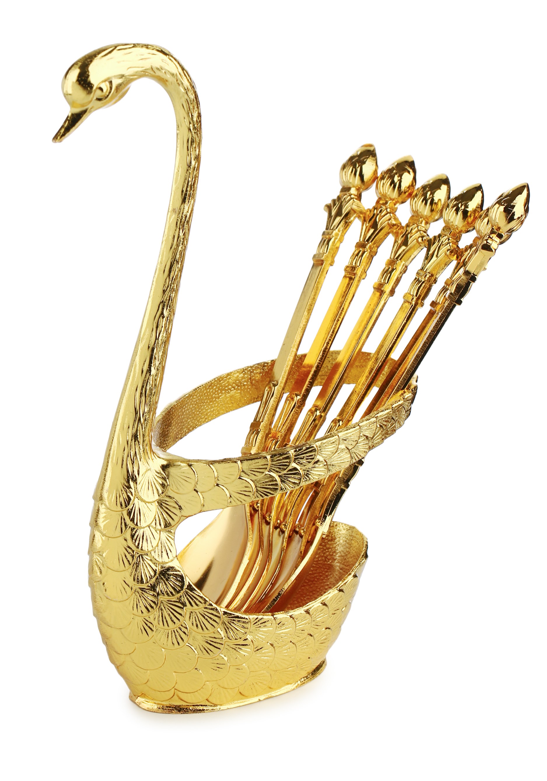 Набор ложек на подставке "Лебедь", 6 шт. Oursson, цвет желтый