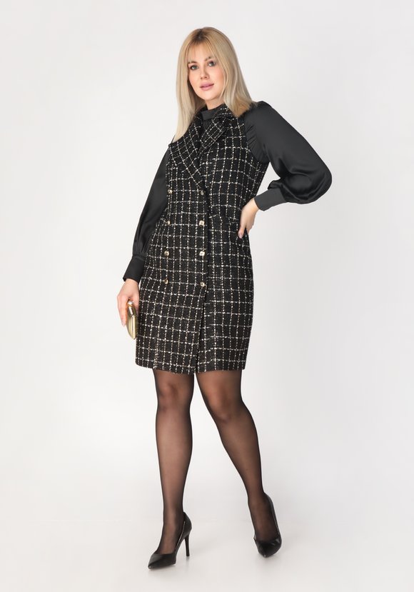 Платье -жилет с английским воротником шир.  580, рис. 1