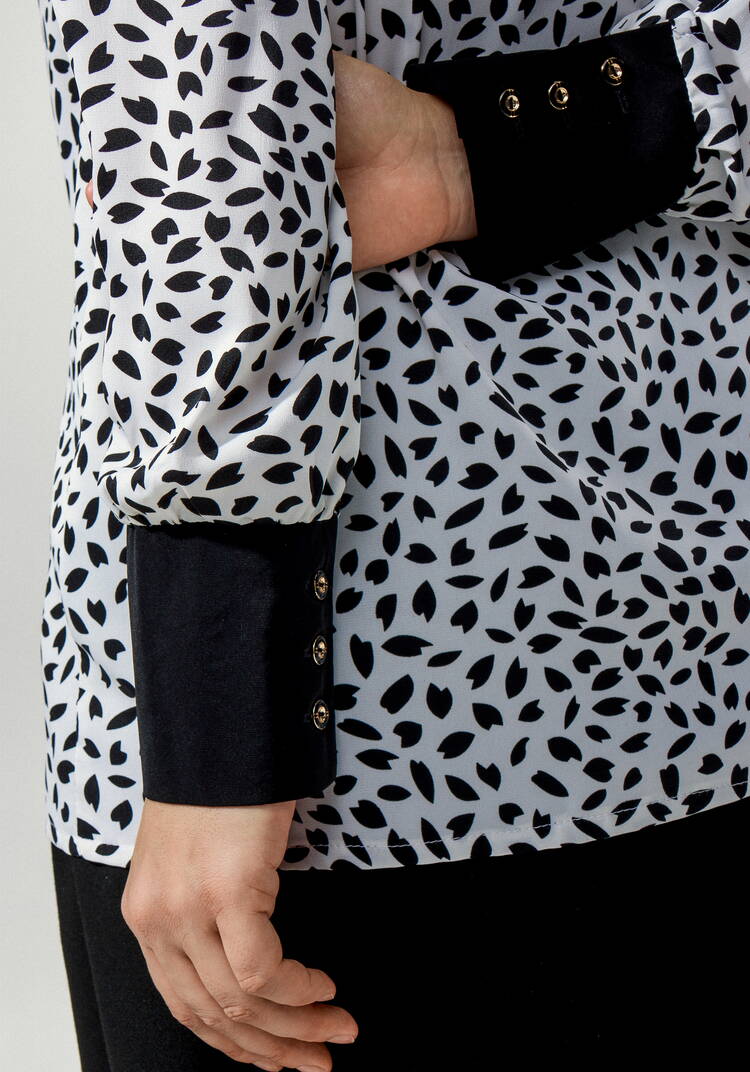 Рубашка с контрастными вставками шир.  750, рис. 6